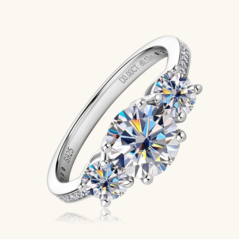 3 Carat Moissanite 925 Sterling Silver Ring Carauana Store