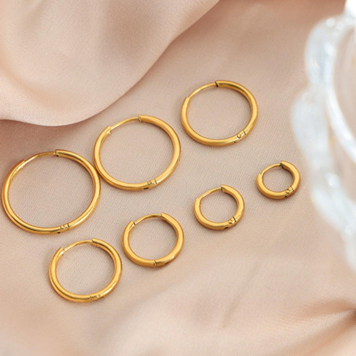 18K Gold-Plated Huggie Earrings Carauana Store