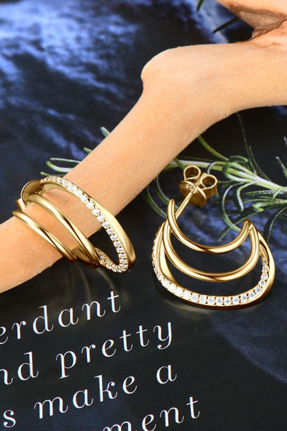 Moissanite 925 Sterling Silver Earrings Carauana Store