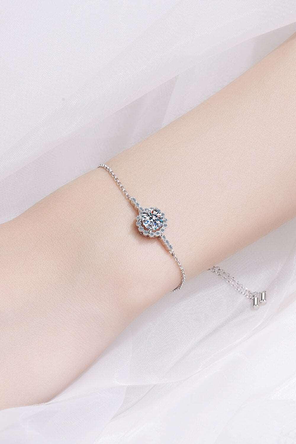 1 Carat Moissanite Chain Bracelet Carauana Store
