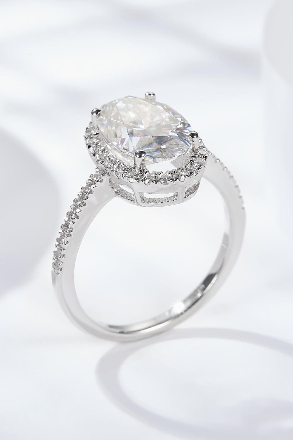 4.5 Carat Moissanite Halo Ring Carauana Store