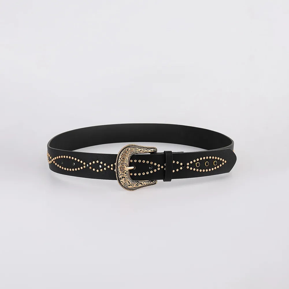 PU Leather Rhinestone Belt Carauana Store