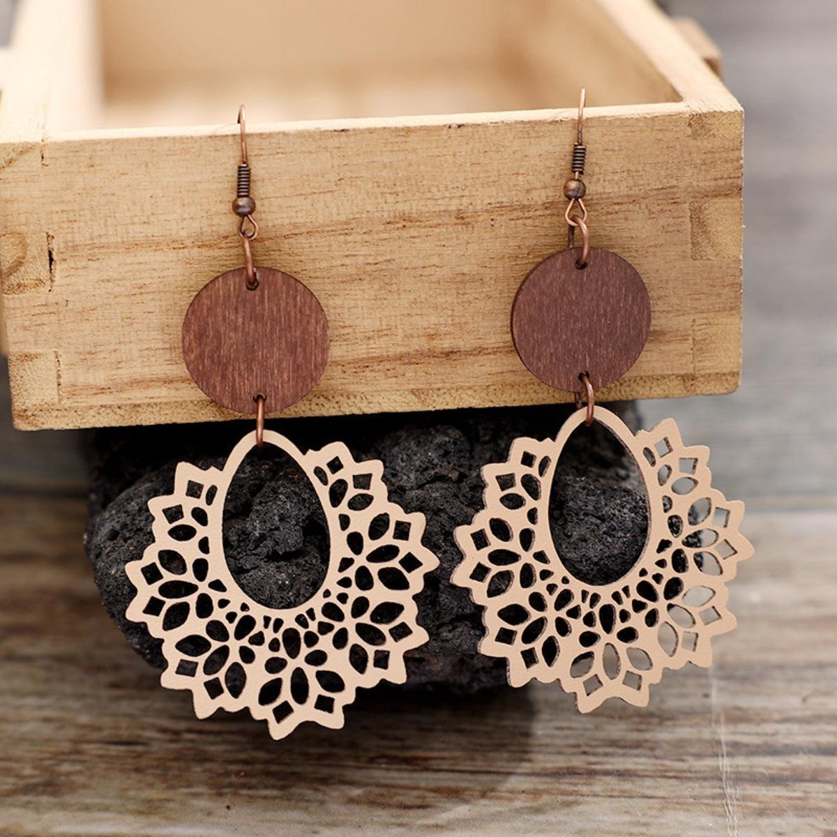 Geometric Cutout Dangle Earrings Carauana Store