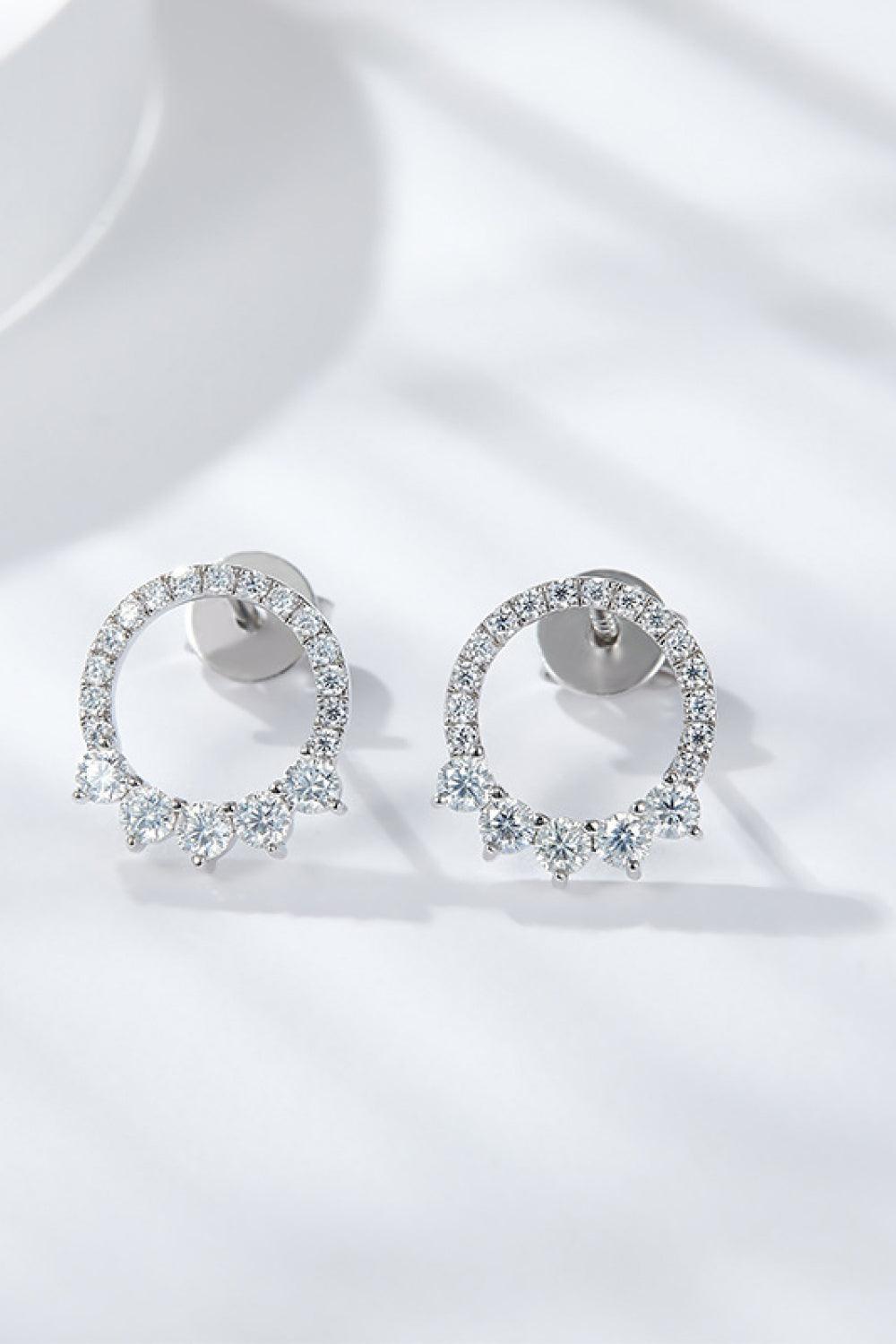 Moissanite Platinum-Plated Earrings Carauana Store