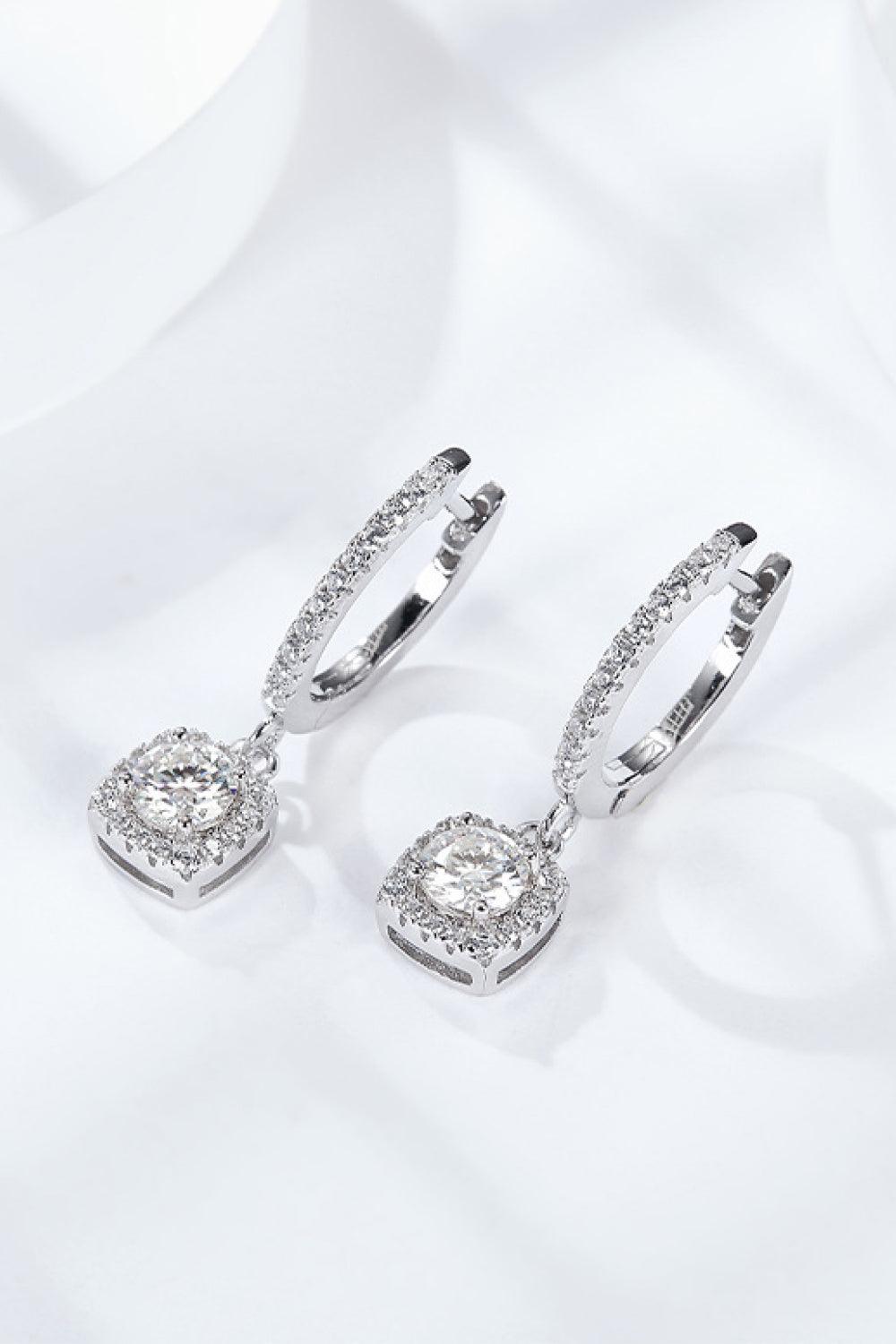 Adored Moissanite Huggie Drop Earrings Carauana Store