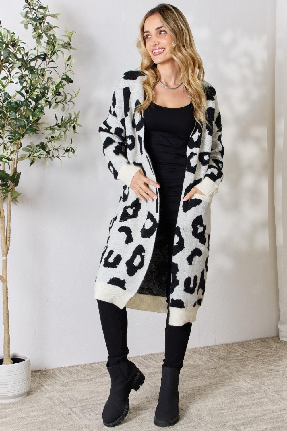 BiBi Leopard Open Front Cardigan Carauana Store