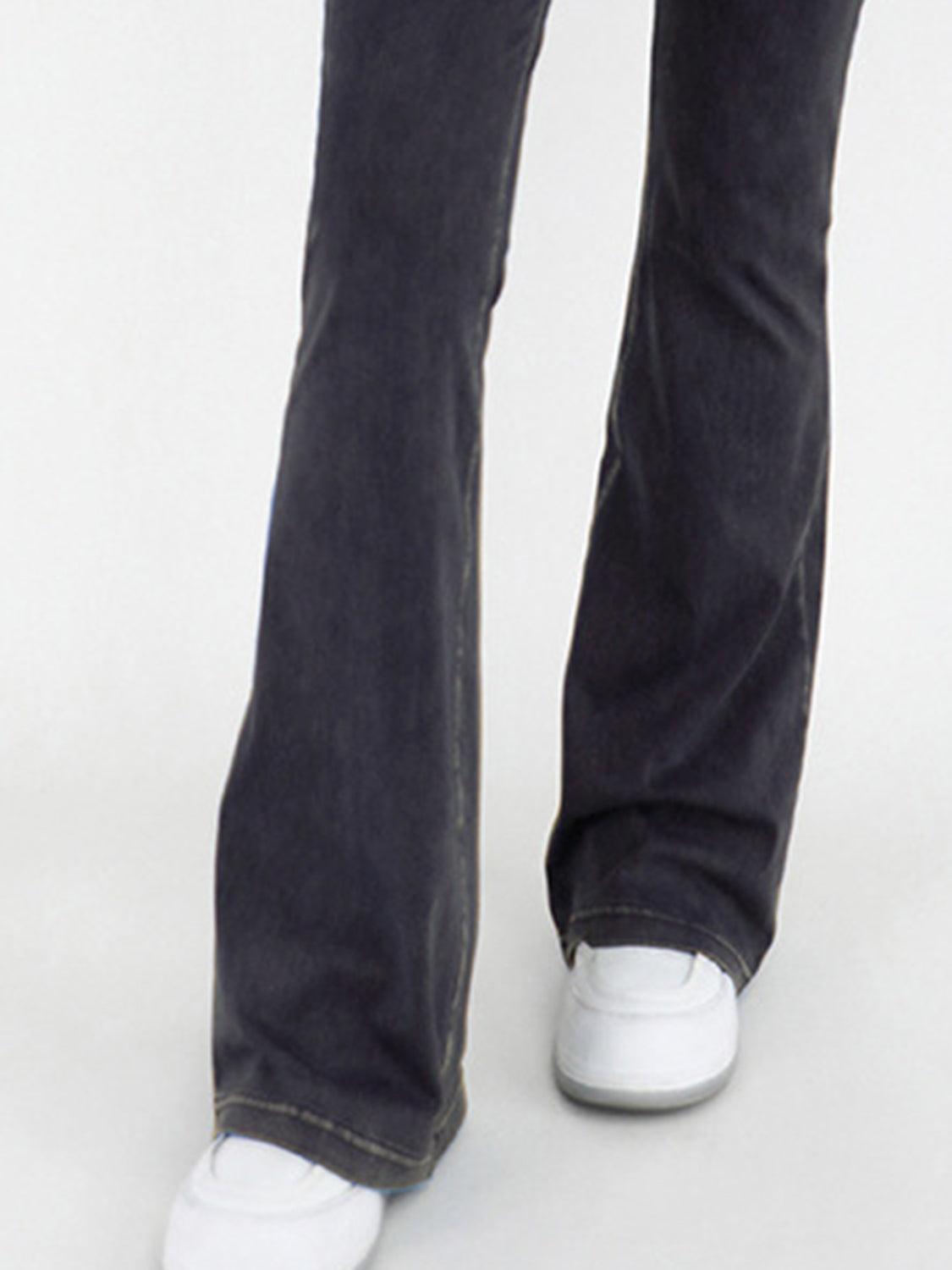 Wide Waistband Bootcut Jeans with Pockets Carauana Store