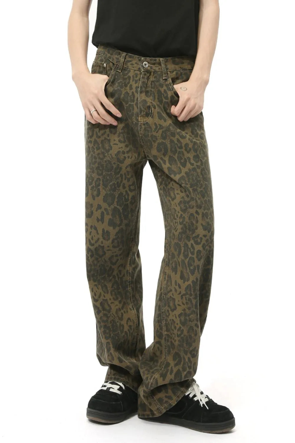 Leopard Jeans with Pockets Carauana Store