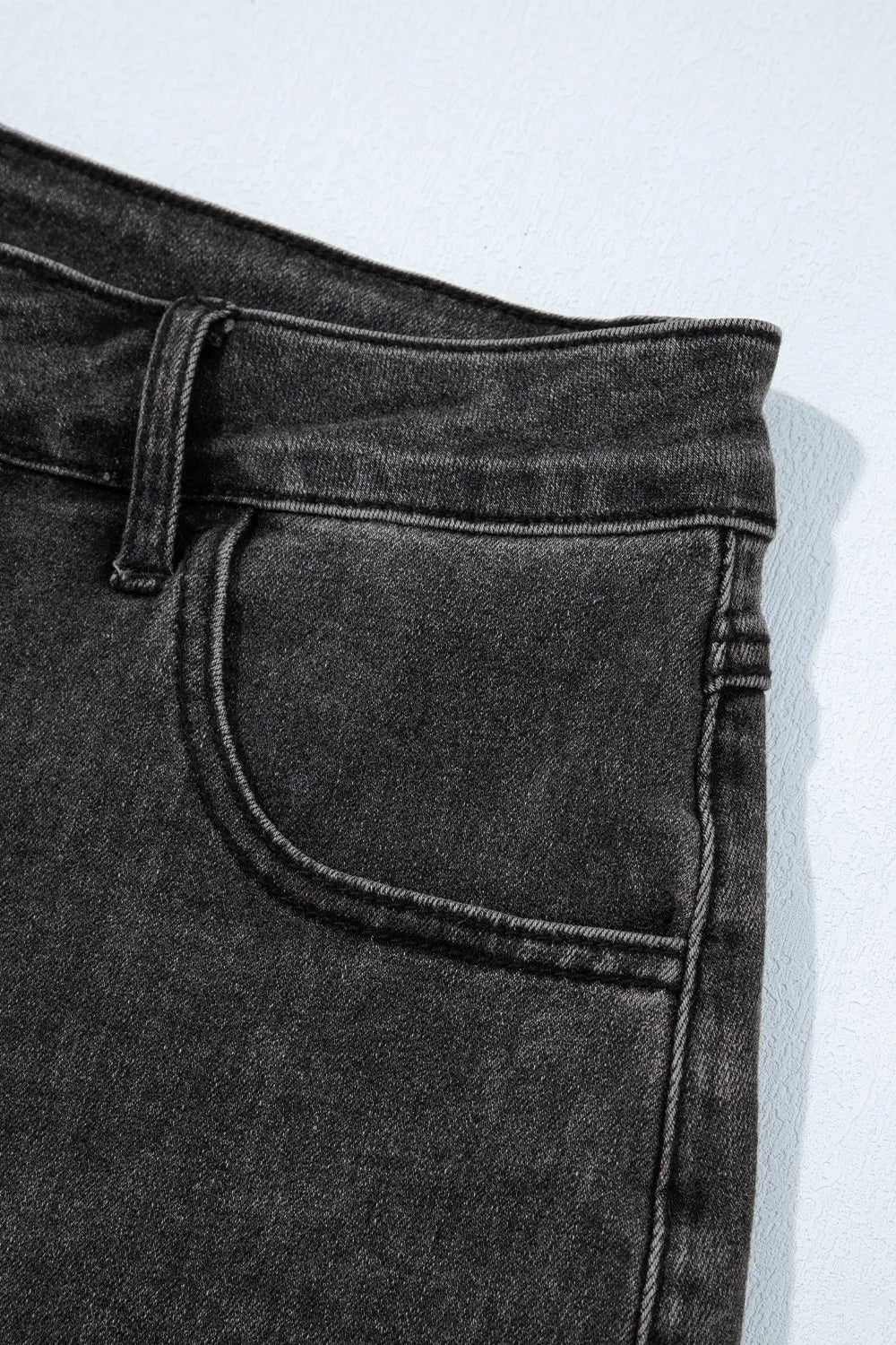 Raw Hem High Waist Denim Shorts Carauana Store