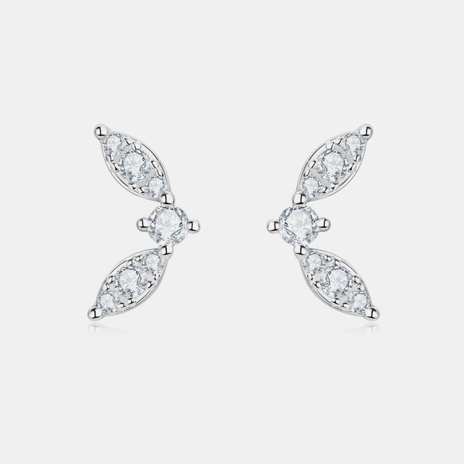 Moissanite 925 Sterling Silver Stud Earrings Carauana Store