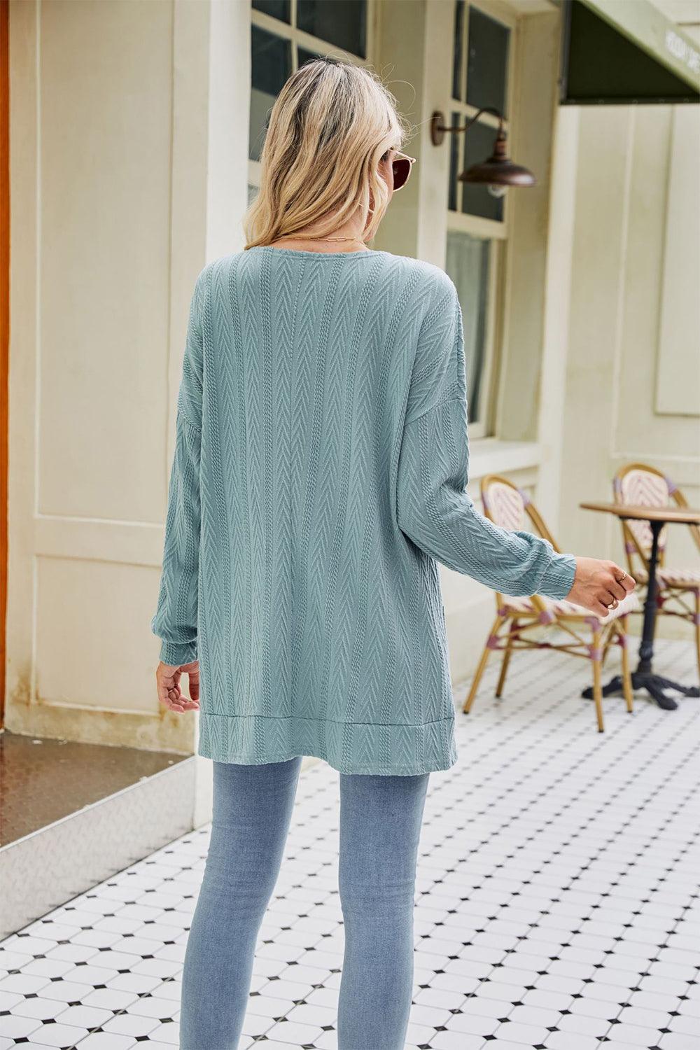 Long Sleeve Pocketed Cardigan Carauana Store