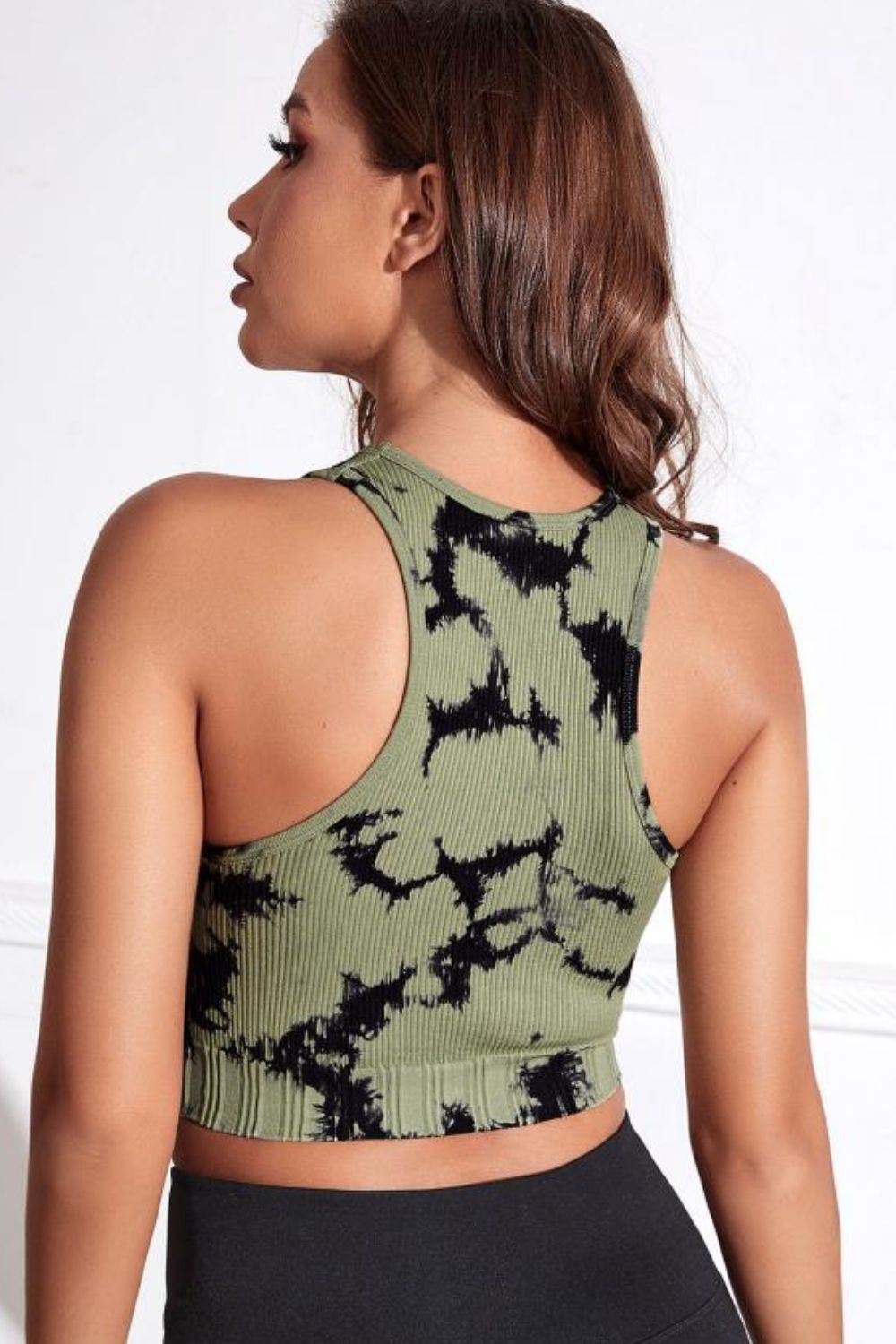 Tie-dye Cropped Round Neck Tank Top Carauana Store