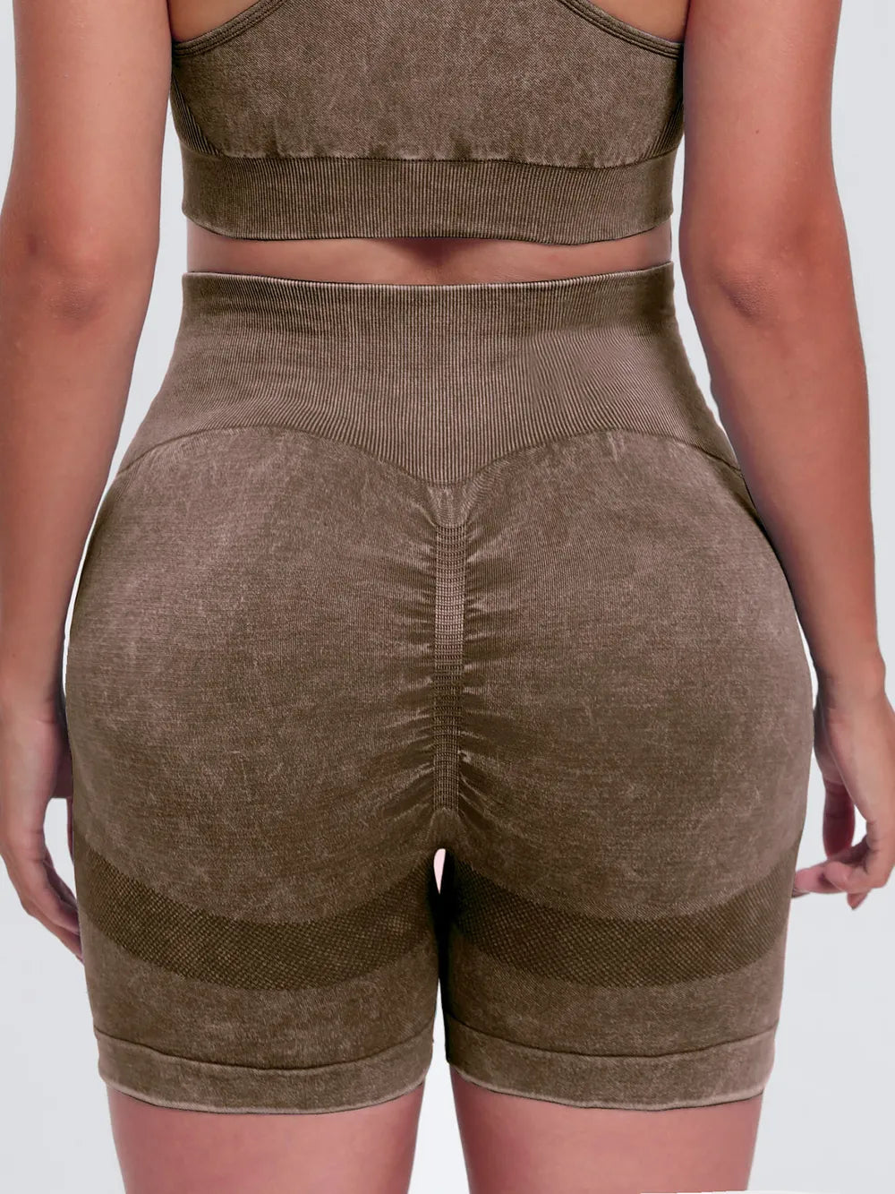 Washed High Waist Active Shorts Carauana Store