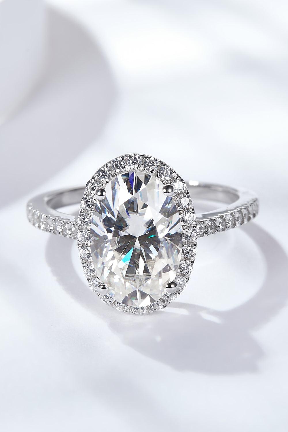 4.5 Carat Moissanite Halo Ring Carauana Store