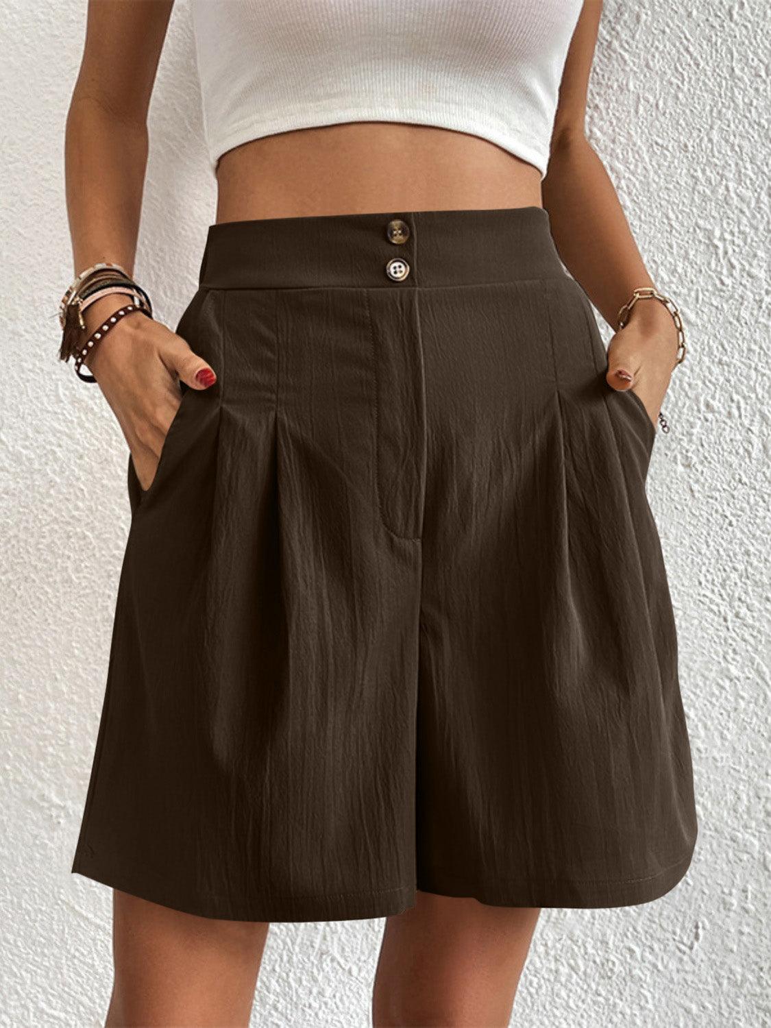 High Waist Shorts with Pockets Carauana Store
