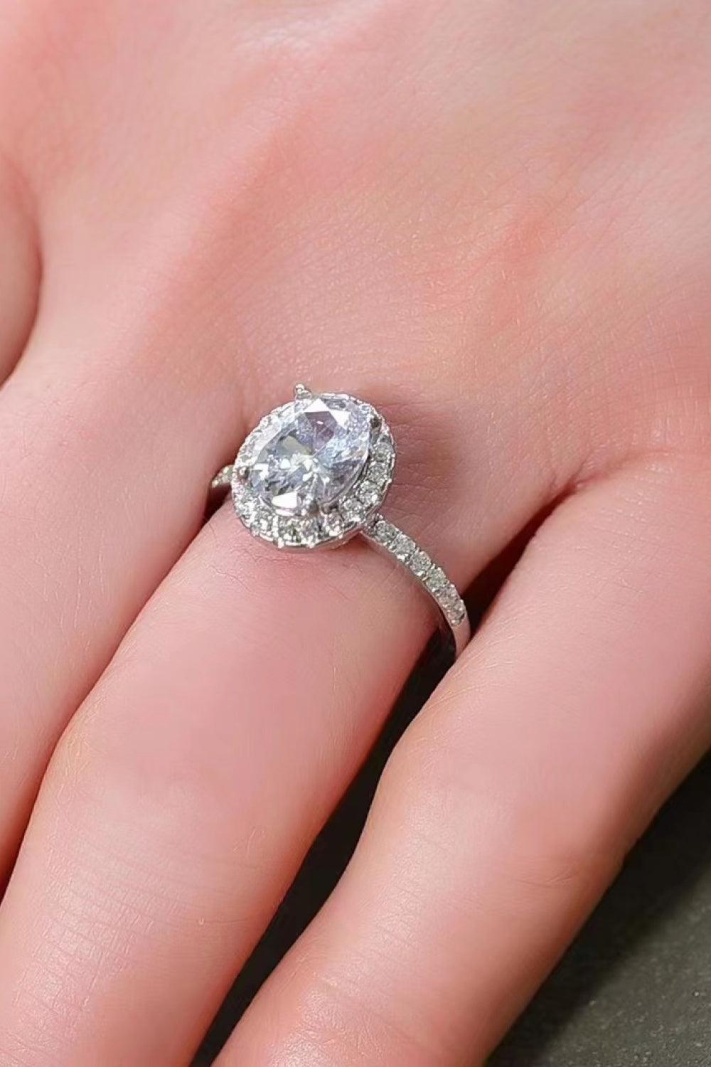 2 Carat Moissanite Platinum-Plated Ring Carauana Store