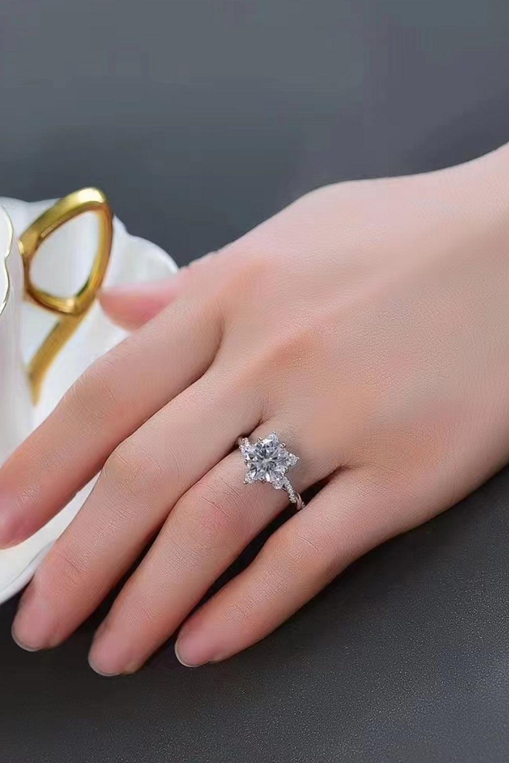 3 Carat Moissanite Twisted Ring Carauana Store