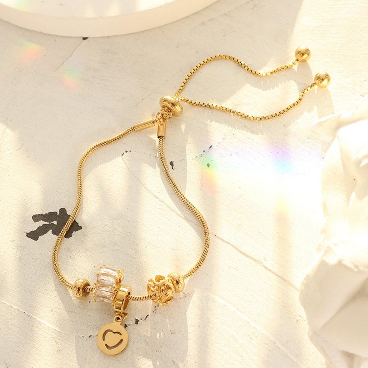 Heart Charm Titanium Steel Bracelet Carauana Store