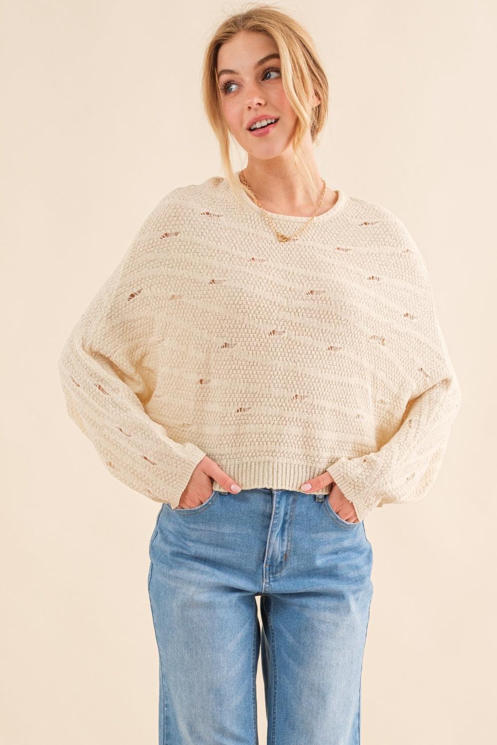 And The Why Dolman Sleeves Sweater Carauana Store