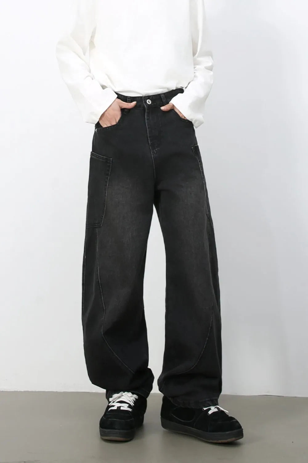 Men's Wide Leg Jeans with Pockets Carauana Store