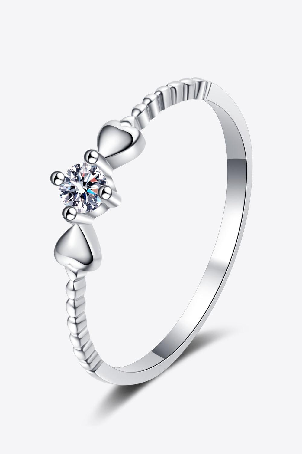 Adored Moissanite Heart 925 Sterling Silver Ring Carauana Store