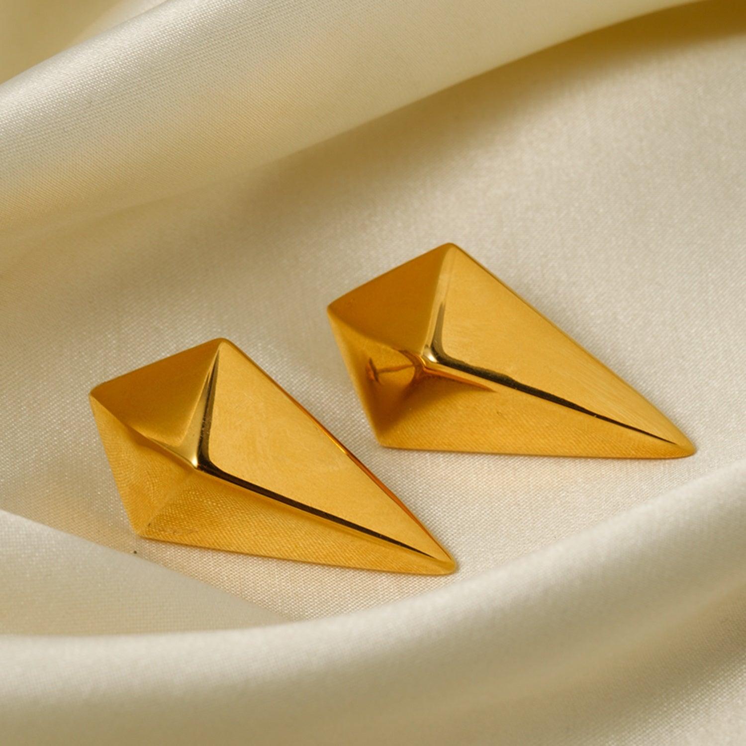 Stainless Steel 18K Gold-Plated Geometric Earrings Carauana Store