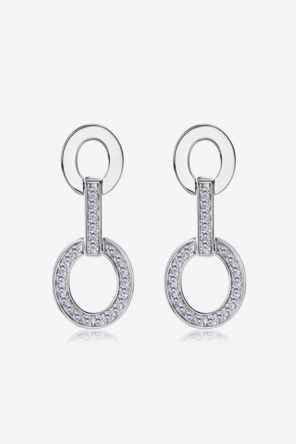 Moissanite 925 Sterling Silver Earrings Carauana Store