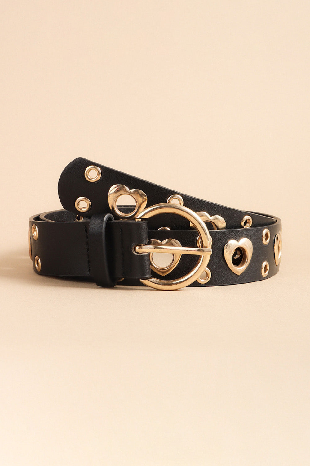 Heart Shape Alloy Detail PU Leather Belt Carauana Store
