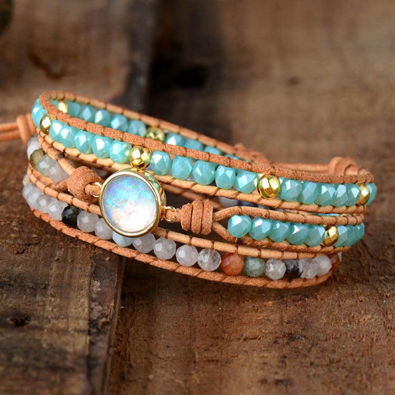 Opal Beaded Layered Bracelet Carauana Store