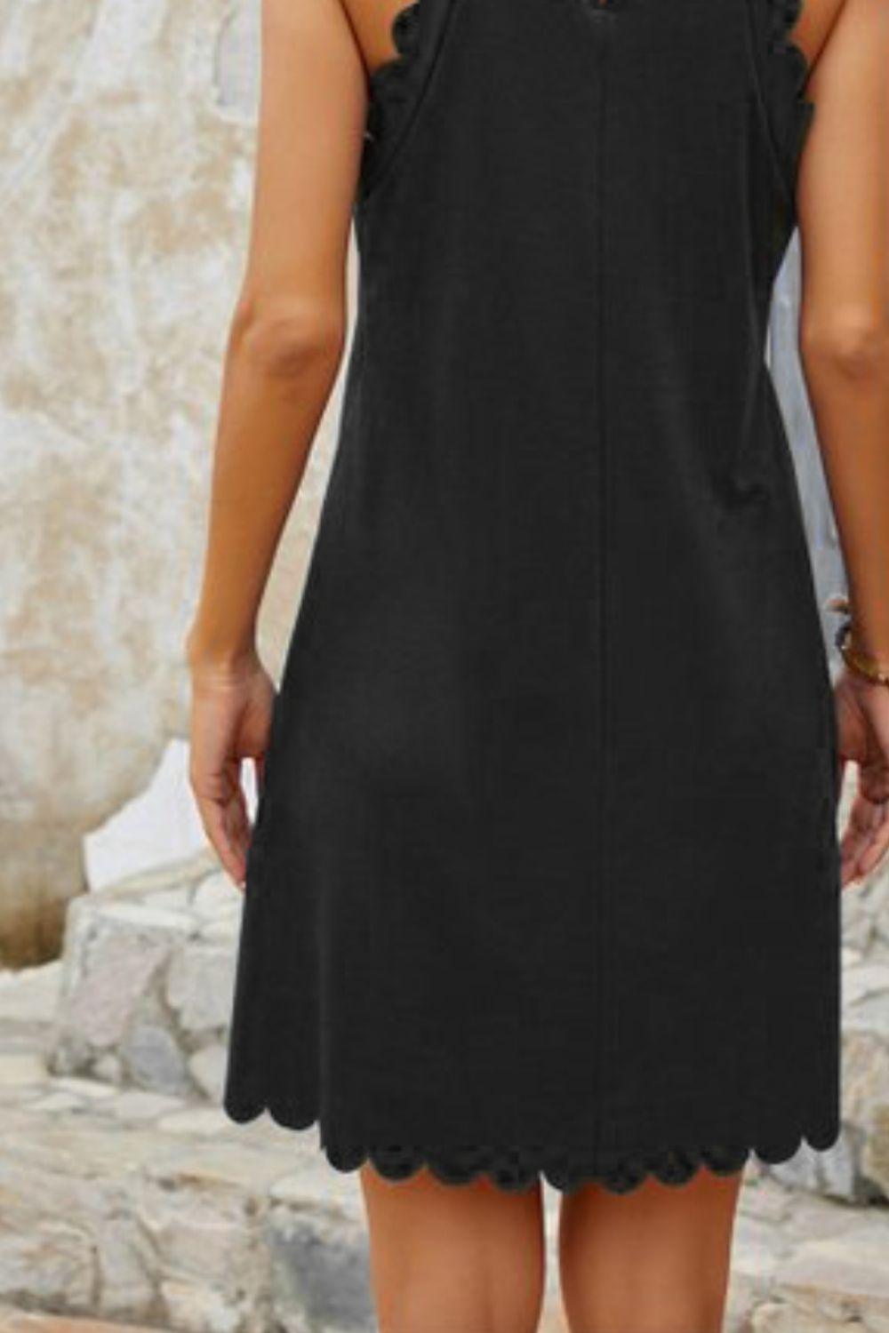 Mock Neck Sleeveless Mini Dress Carauana Store