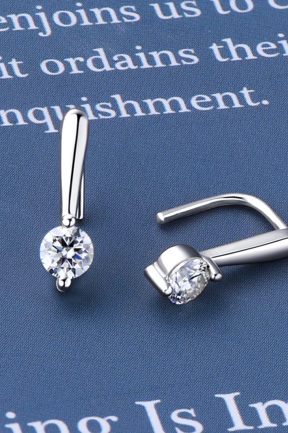 Moissanite 925 Sterling Silver Earrings Carauana Store