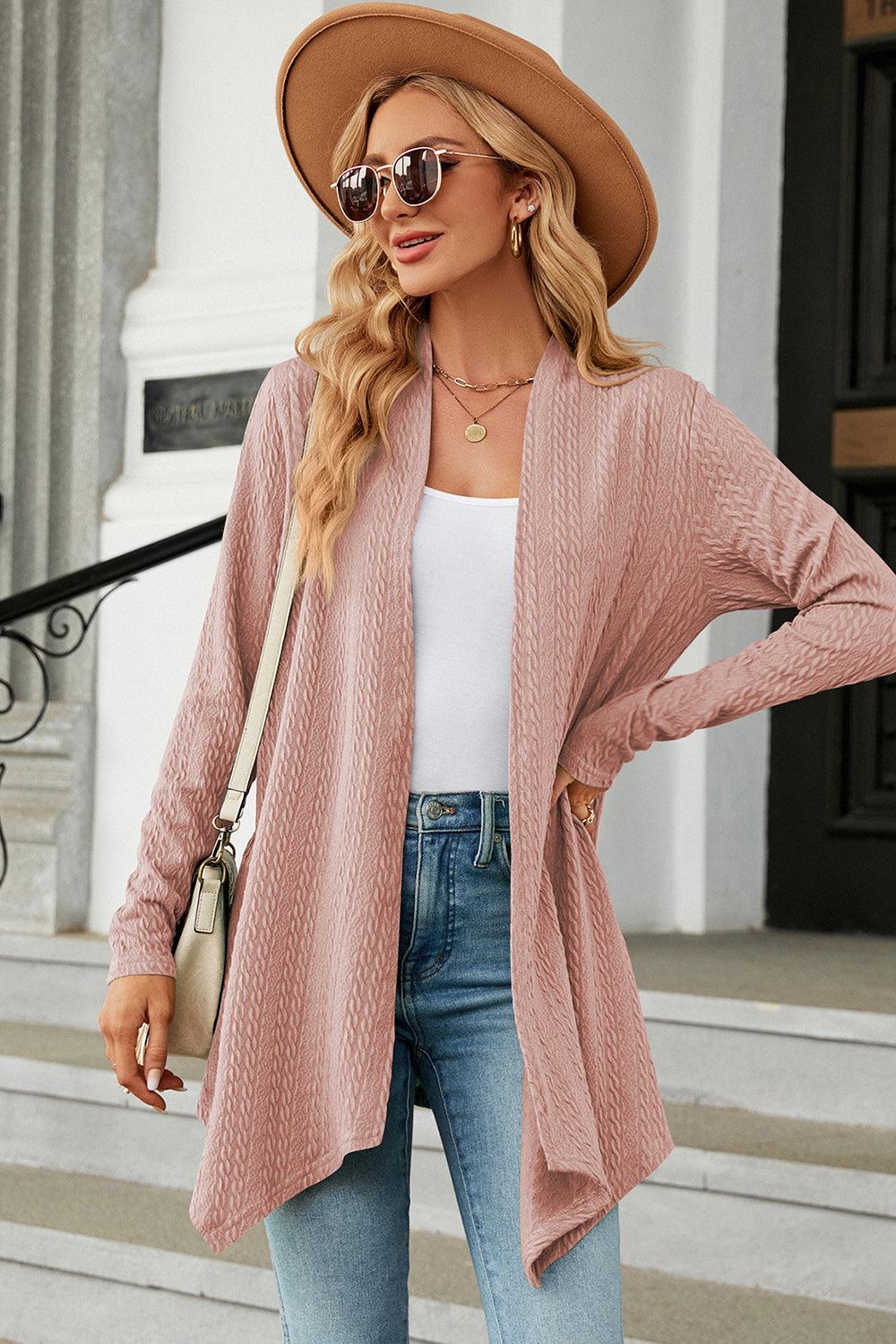 Open Front Long Sleeve Cardigan Carauana Store