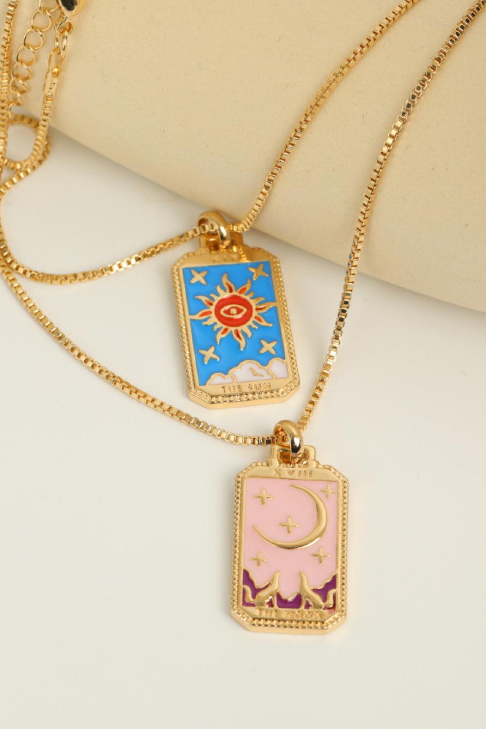 Tarot Card Pendant Copper Necklace Carauana Store