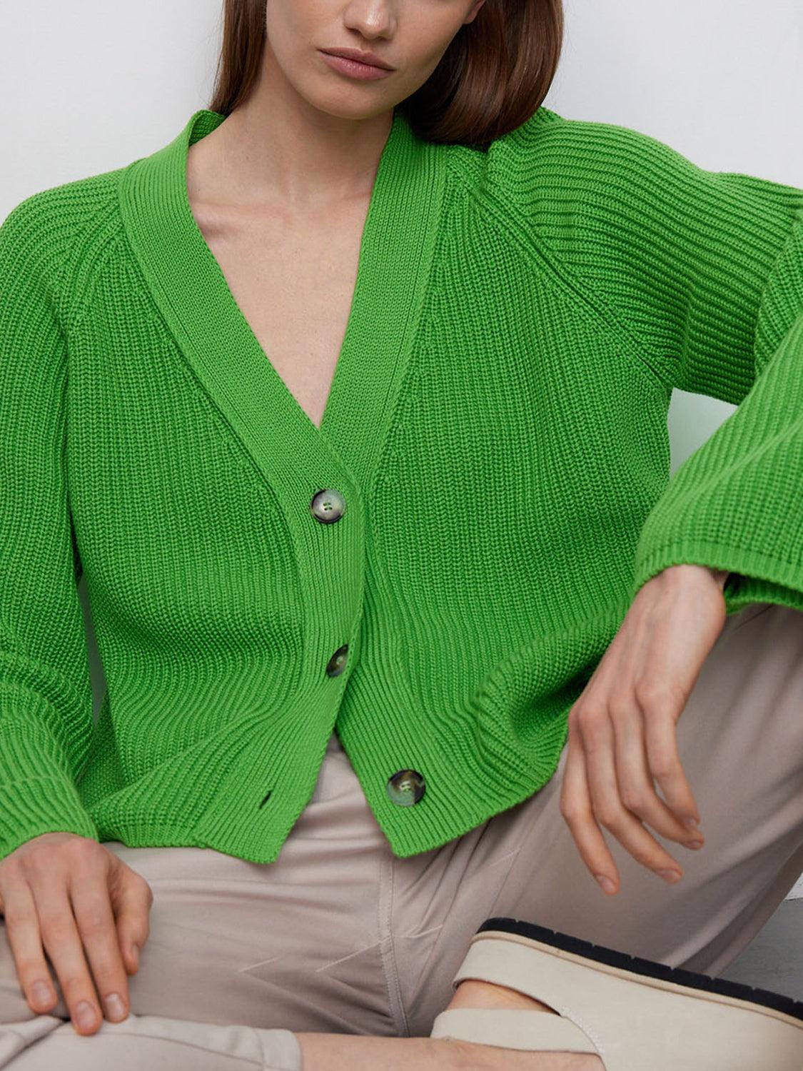 Raglan Sleeve Button Down Cardigan Carauana Store