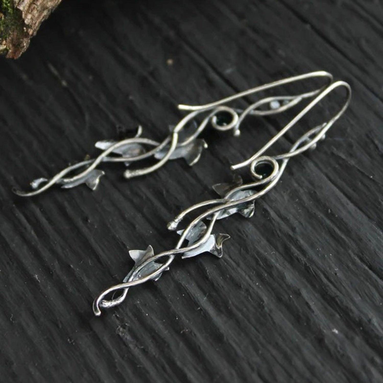 Ivy Leaf Alloy Dangle Earrings Carauana Store