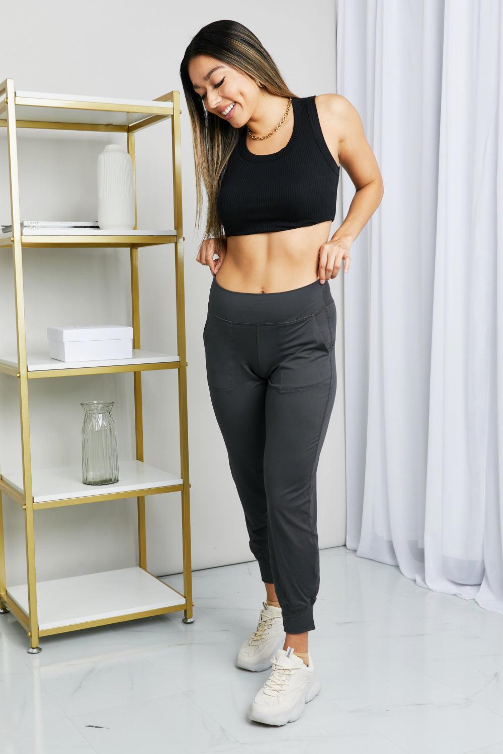 Leggings Depot Full Size Wide Waistband Cropped Joggers Carauana Store