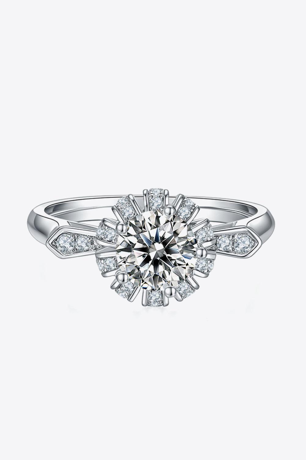 1 Carat Moissanite 925 Sterling Silver Ring Carauana Store