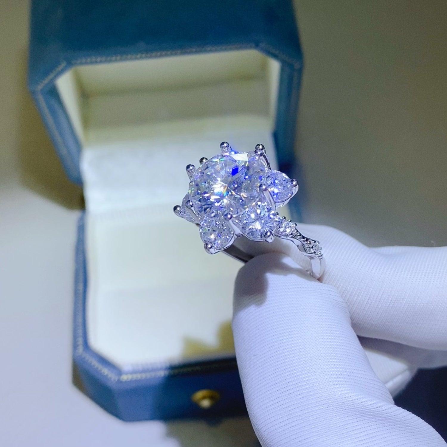 5 Carat Moissanite 925 Sterling Silver Ring Carauana Store