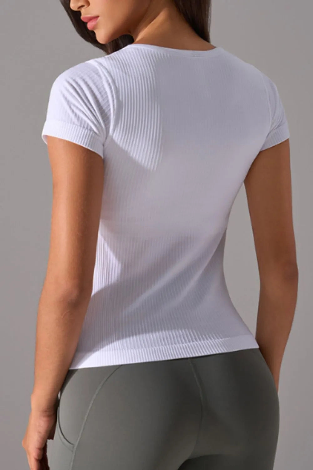 Square Neck Active T-Shirt with Detachable Chest Pads Carauana Store
