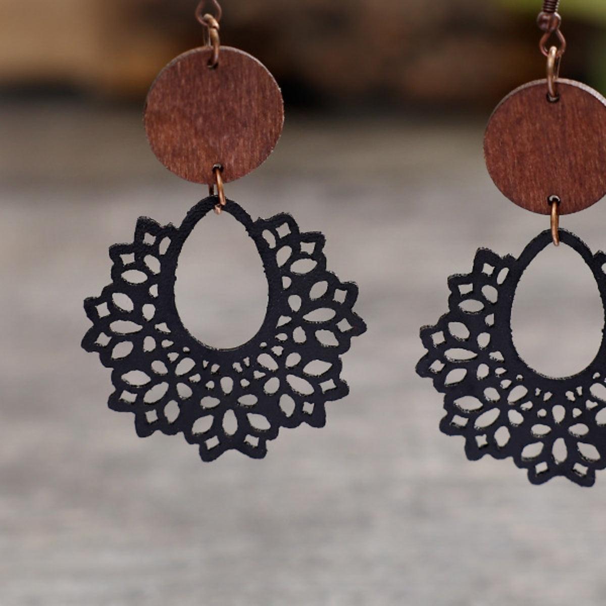 Geometric Cutout Dangle Earrings Carauana Store