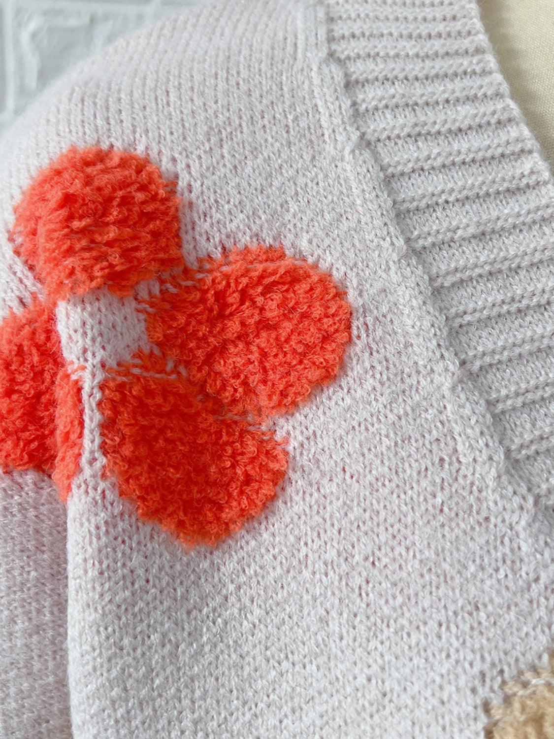 Floral V-Neck Button Up Long Sleeve Cardigan Carauana Store