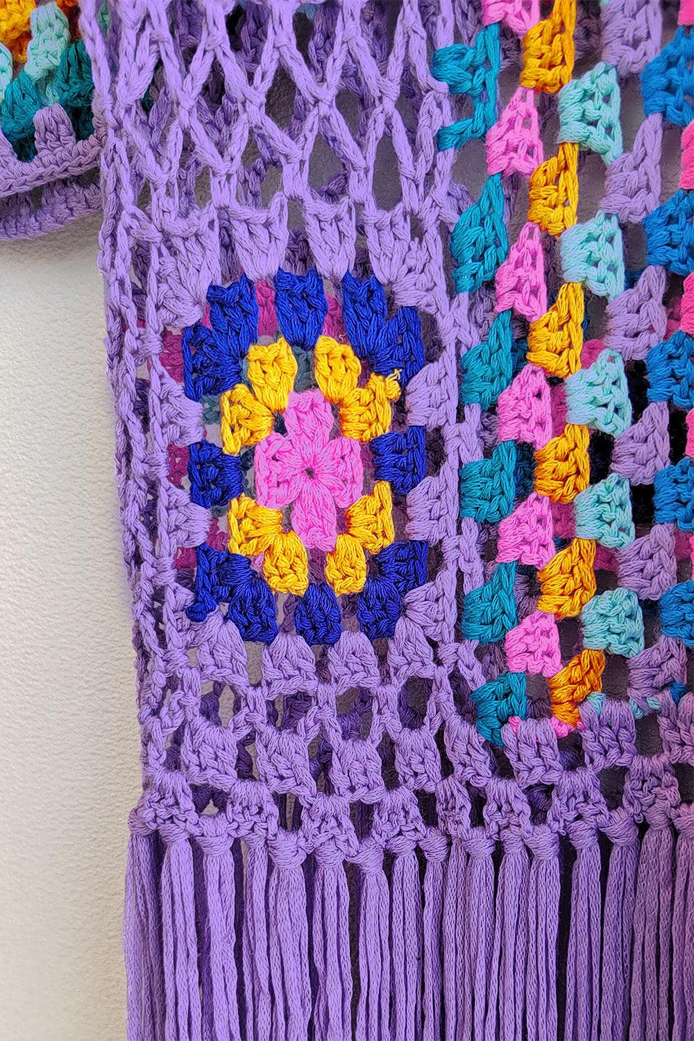 Fringe Tied Long Sleeve Cardigan Carauana Store