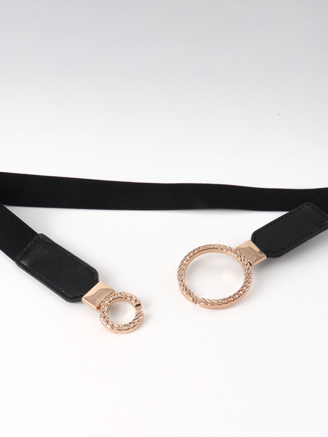 Double Ring Buckle Elastic PU Belt Carauana Store
