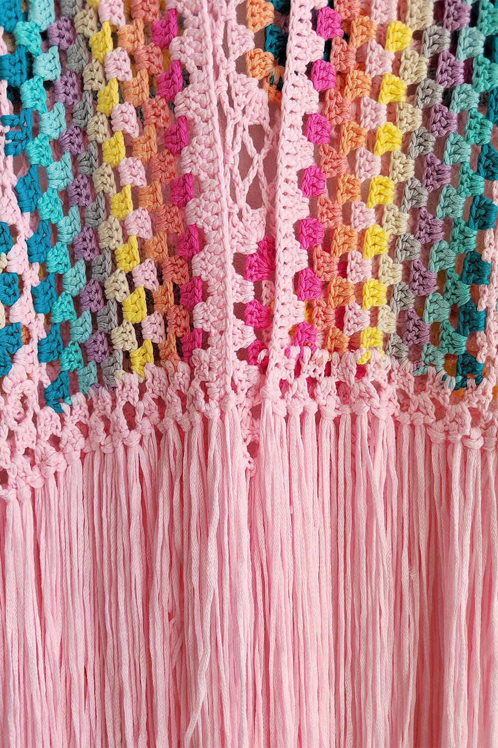 Fringe Tied Long Sleeve Cardigan Carauana Store