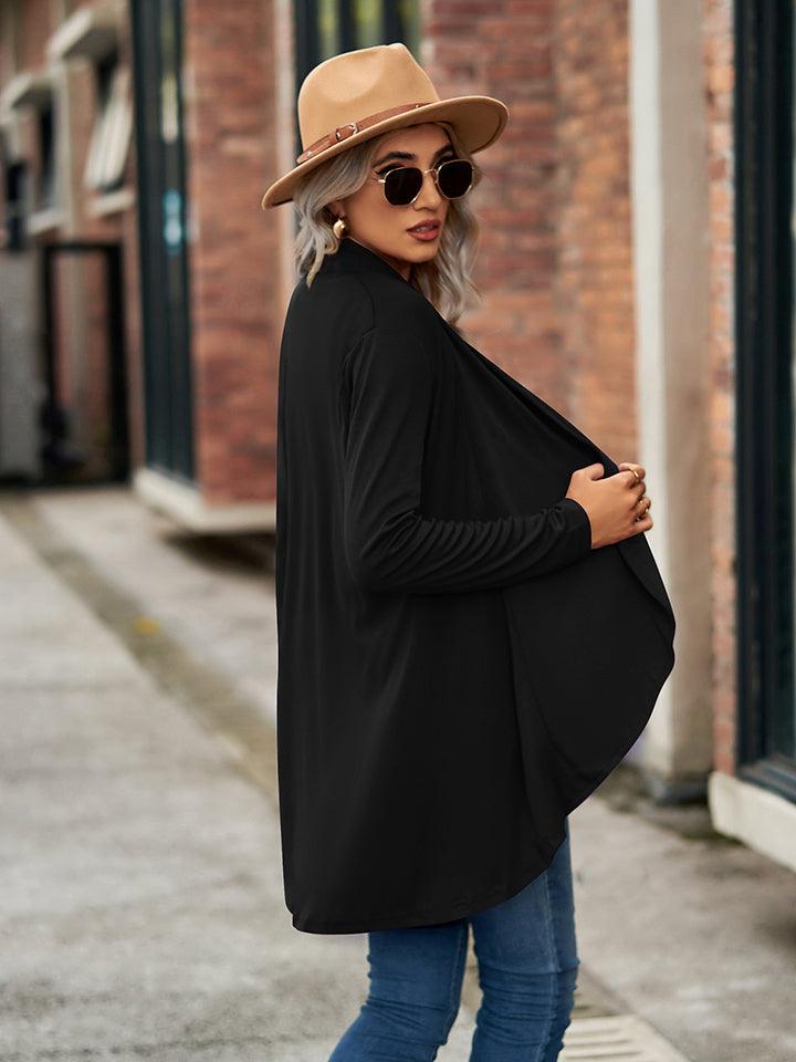 Open Front Long Sleeve Cardigan Carauana Store