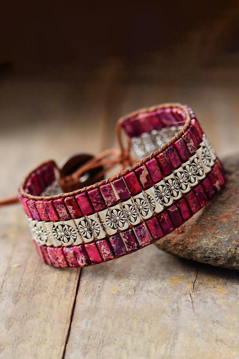 Handmade Triple Layer Natural Stone Bracelet Carauana Store