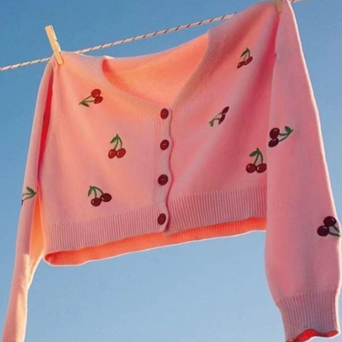 Cherry Button Down Cardigan Carauana Store