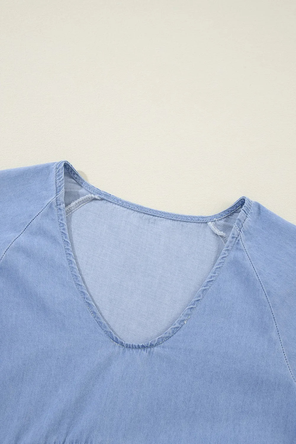 V-Neck Tiered Ruffled Hem Mini Dress Carauana Store