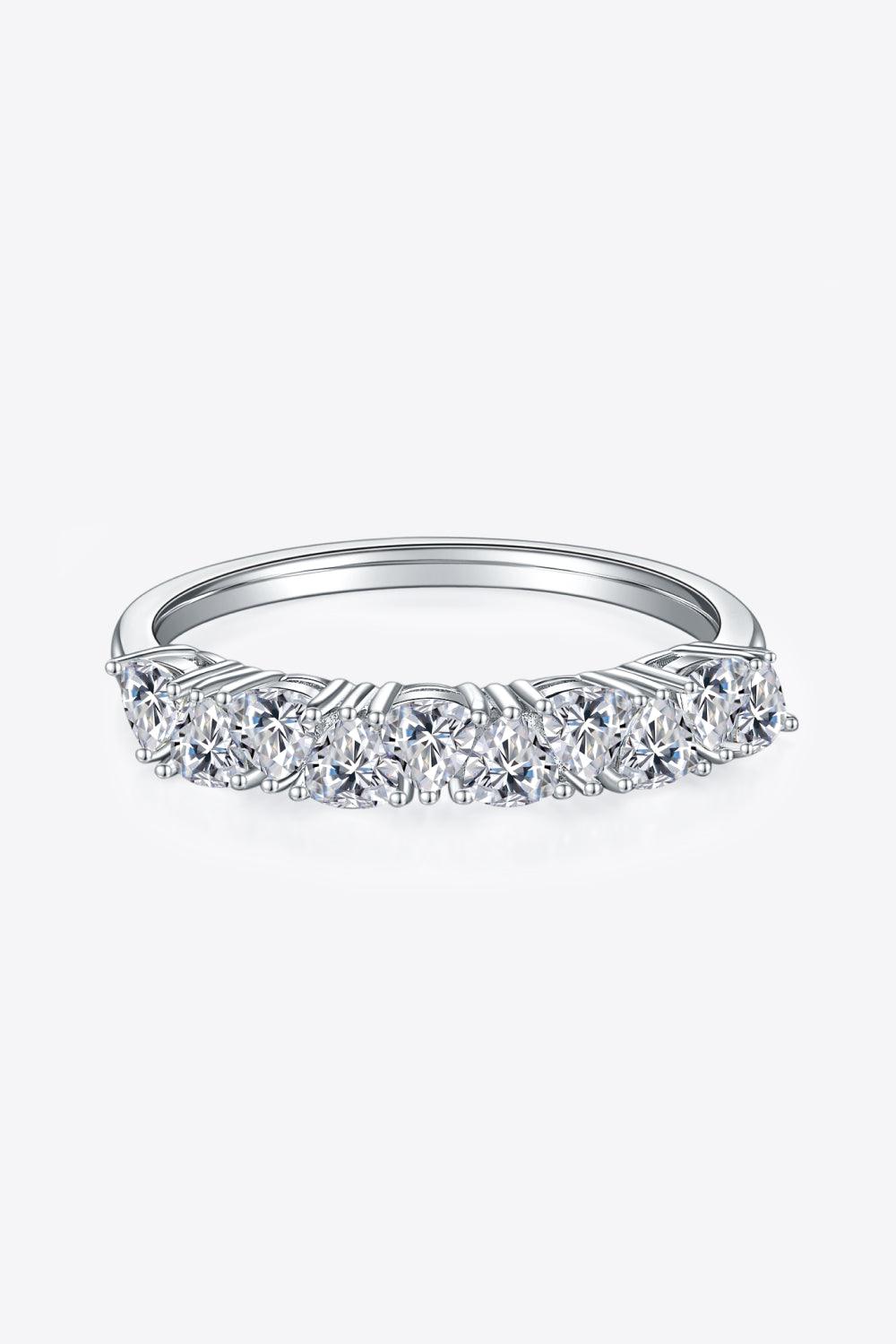 1 Carat Moissanite 925 Sterling Silver Half-Eternity Ring Carauana Store