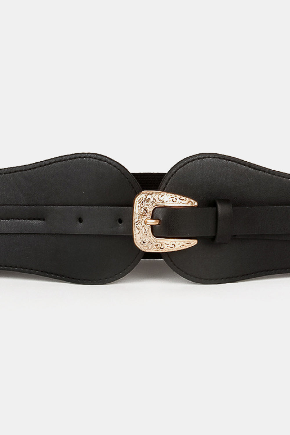 Wide Elastic Belt with Alloy Buckle Carauana Store